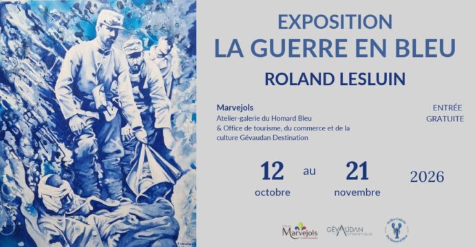 Exposition la guerre en bleu par Roland Lesluin
