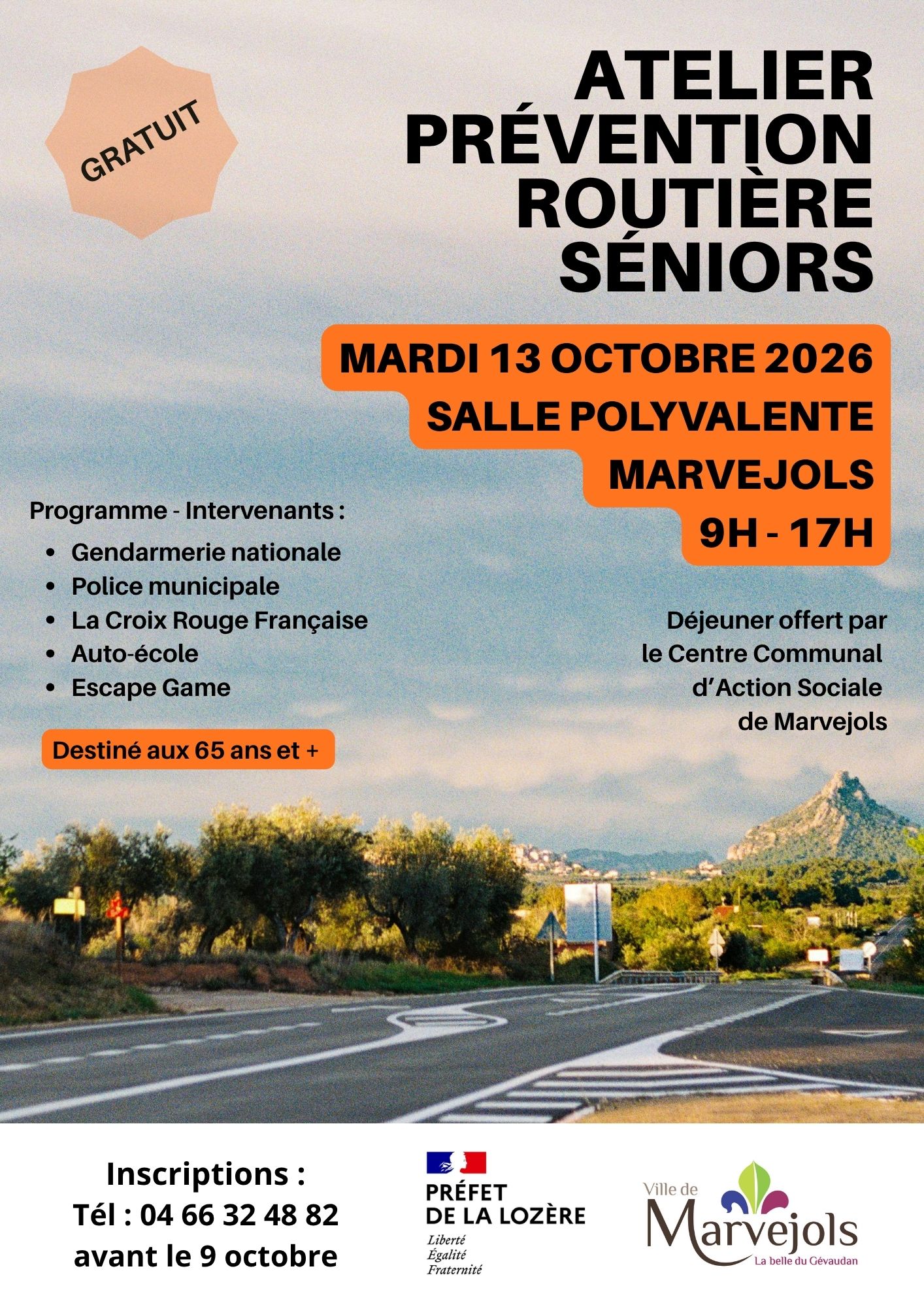 Atelier sécurité routière séniors 2026 à Marvejols