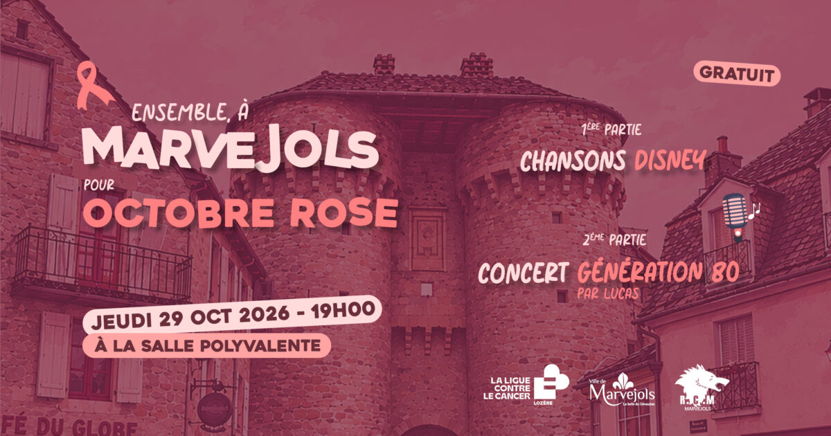 Octobre Rose à Marvejols le 29 octobre 2026