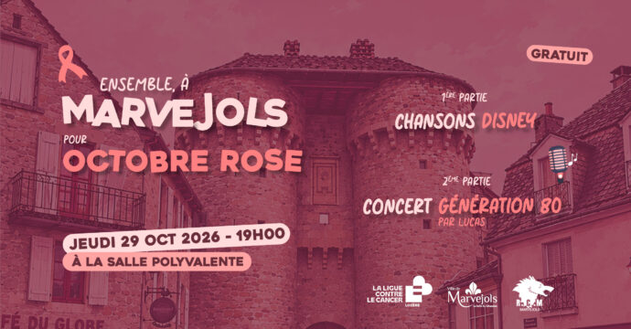 Octobre Rose à Marvejols le 29 octobre 2026